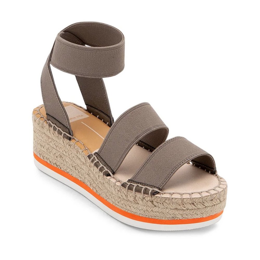 Dolce Vita Lury Espadrille Wedge Sandal - Grey